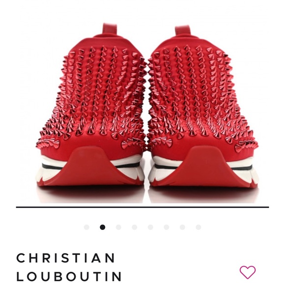 Designer Inspired Spiked Red Bottom Sneaker - Picture 8 of 16